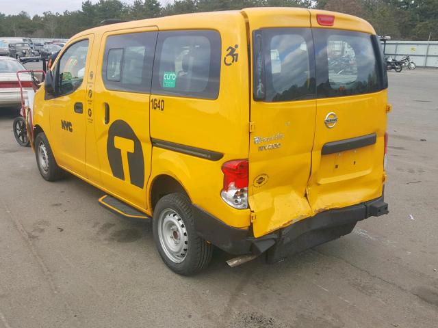 3N8CM0JTXHK710686 - 2017 NISSAN NV200 TAXI YELLOW photo 3