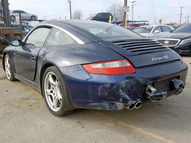 WP0BB299X7S755414 - 2007 PORSCHE 911 TARGA BLUE photo 3