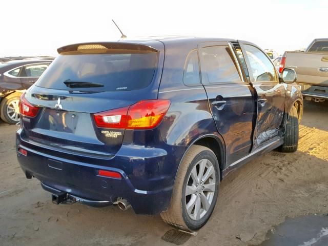 JA4AR4AU1CZ009609 - 2012 MITSUBISHI OUTLANDER BLUE photo 4