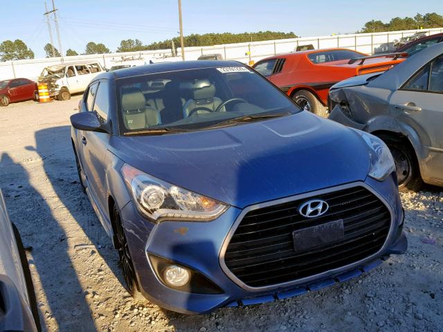 KMHTC6AE3GU264099 - 2016 HYUNDAI VELOSTER T BLUE photo 1