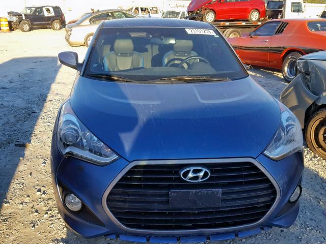 KMHTC6AE3GU264099 - 2016 HYUNDAI VELOSTER T BLUE photo 9