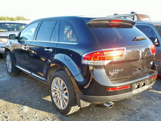 2LMDJ6JK5DBL15530 - 2013 LINCOLN MKX BLACK photo 3