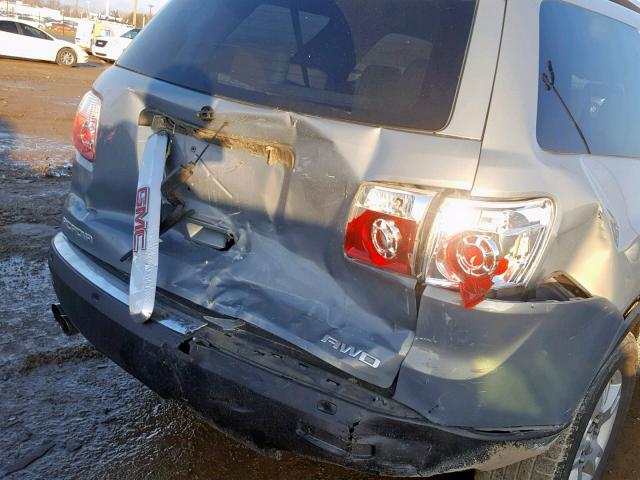 1GKEV33768J216365 - 2008 GMC ACADIA SLT BLUE photo 9