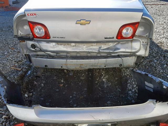 1G1ZA5E09AF106738 - 2010 CHEVROLET MALIBU LS ვერცხლისფერი ფოტო 9