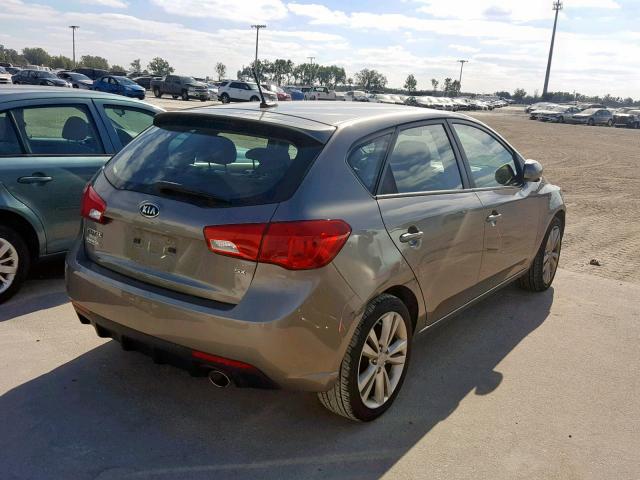 KNAFW5A3XB5399629 - 2011 KIA FORTE SX GRAY photo 4