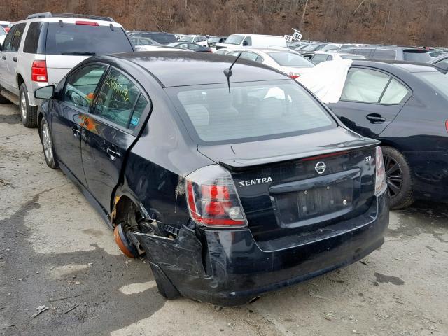 3N1AB6AP6CL703223 - 2012 NISSAN SENTRA 2.0 BLACK photo 3