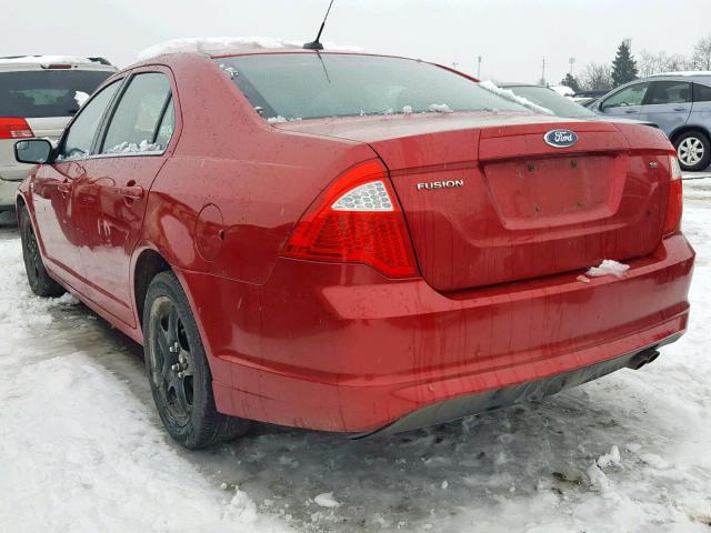 3FAHP0HA8BR309011 - 2011 FORD FUSION SE წითელი ფოტო 3