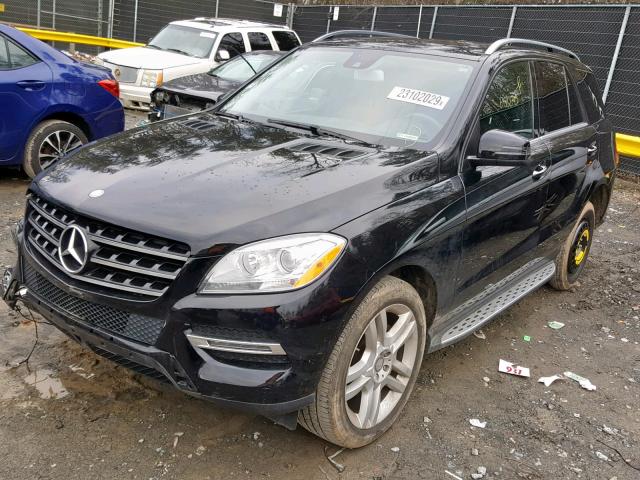 4JGDA5JB6EA394581 - 2014 MERCEDES-BENZ ML 350 BLACK photo 2