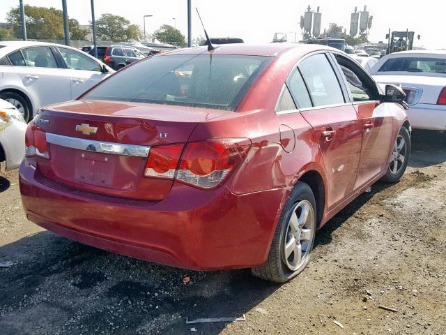 1G1PF5SC5C7149655 - 2012 CHEVROLET CRUZE LT RED photo 4