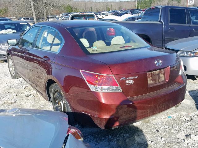 1HGCP2F46AA154692 - 2010 HONDA ACCORD LXP BURGUNDY photo 3