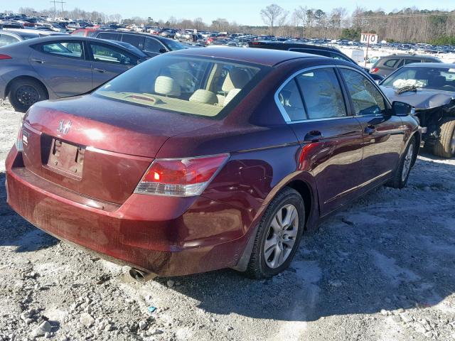 1HGCP2F46AA154692 - 2010 HONDA ACCORD LXP BURGUNDY photo 4