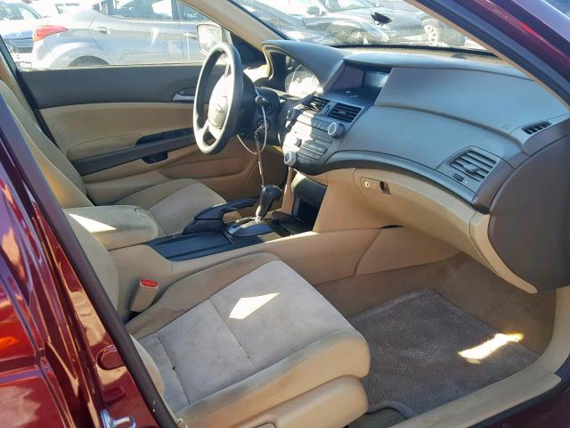 1HGCP2F46AA154692 - 2010 HONDA ACCORD LXP BURGUNDY photo 5