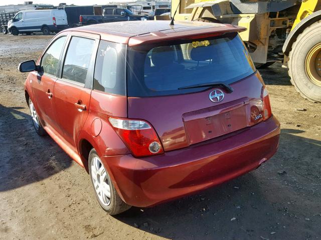 JTKKT604865004548 - 2006 TOYOTA SCION XA ბურგუნდია ფოტო 3