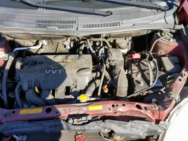 JTKKT604865004548 - 2006 TOYOTA SCION XA ბურგუნდია ფოტო 7