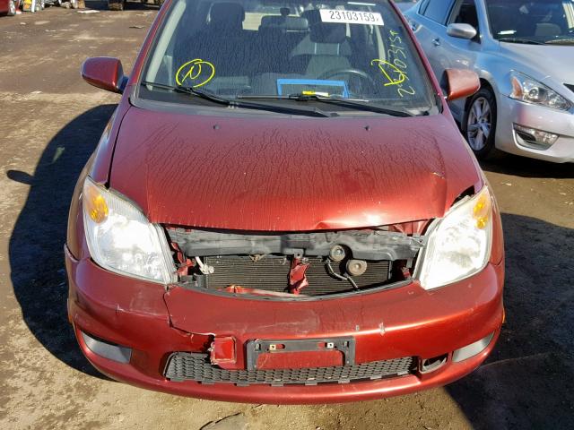JTKKT604865004548 - 2006 TOYOTA SCION XA ბურგუნდია ფოტო 9