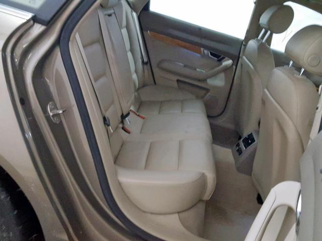 WAUDH74F28N035636 - 2008 AUDI A6 3.2 QUA ბეჟი ფოტო 6