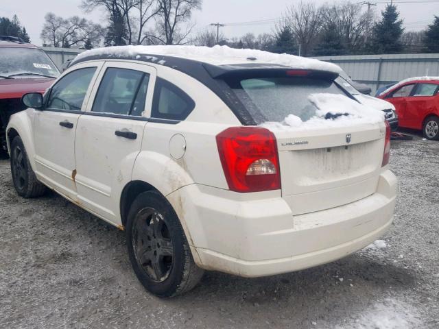 1B3HB48B67D321541 - 2007 DODGE CALIBER SX WHITE photo 3