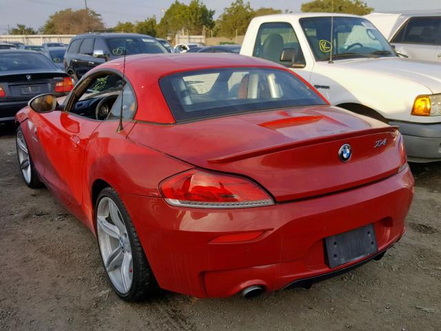 WBALM1C52BE393856 - 2011 BMW Z4 SDRIVE3 RED photo 3