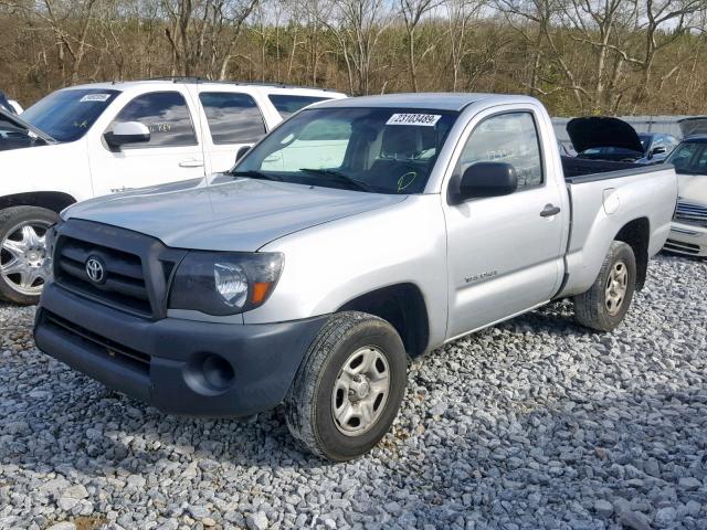 5TENX22N67Z409989 - 2007 TOYOTA TACOMA SILVER photo 2