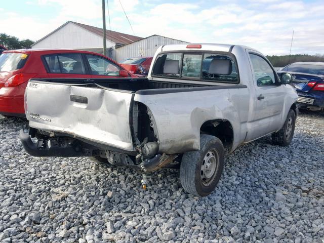 5TENX22N67Z409989 - 2007 TOYOTA TACOMA SILVER photo 4