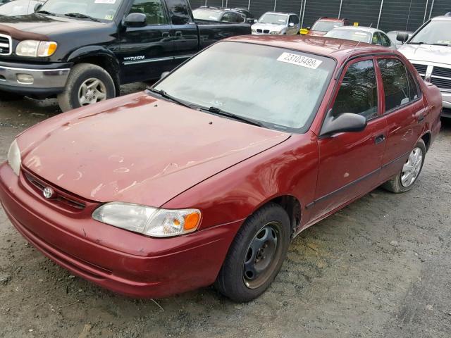 2T1BR12E3YC368462 - 2000 TOYOTA COROLLA VE BURGUNDY photo 2