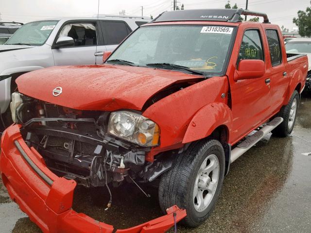 1N6MD27T43C425206 - 2003 NISSAN FRONTIER C RED photo 2