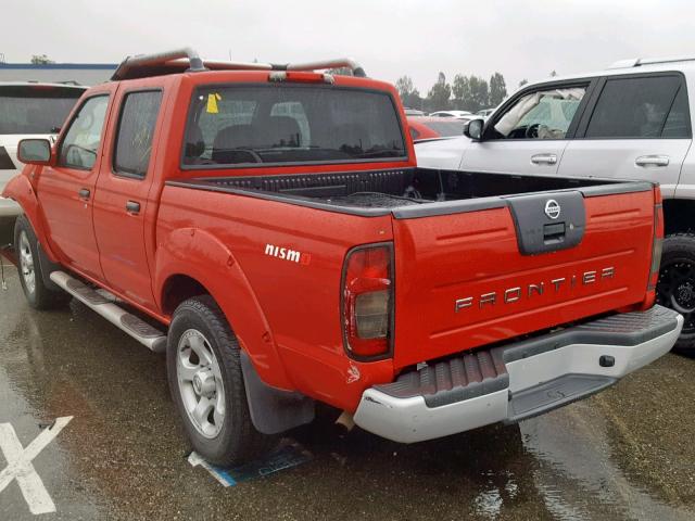 1N6MD27T43C425206 - 2003 NISSAN FRONTIER C RED photo 3