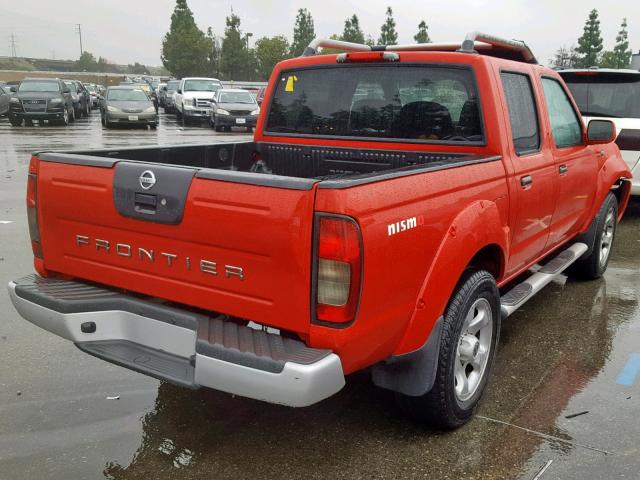 1N6MD27T43C425206 - 2003 NISSAN FRONTIER C RED photo 4