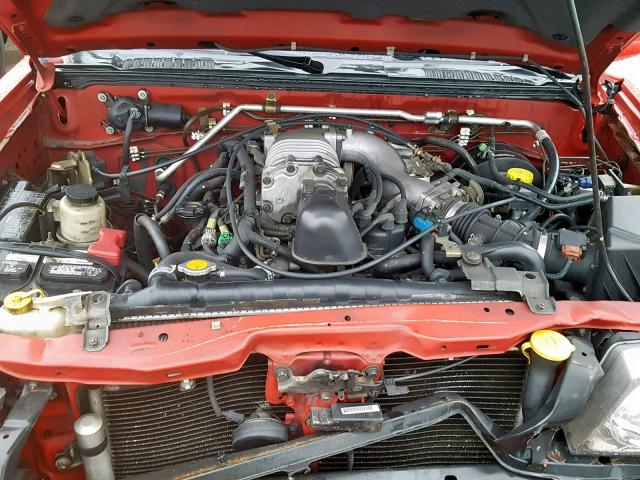 1N6MD27T43C425206 - 2003 NISSAN FRONTIER C RED photo 7