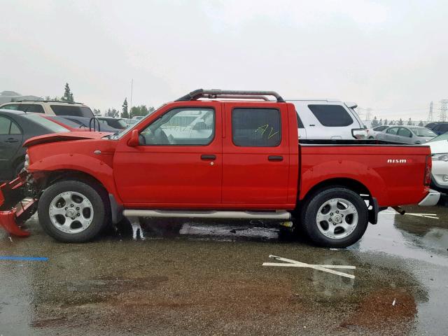 1N6MD27T43C425206 - 2003 NISSAN FRONTIER C RED photo 9