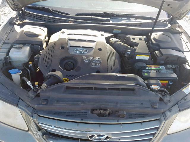 KMHFC46F96A107437 - 2006 HYUNDAI AZERA SE GRAY photo 7