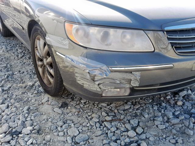 KMHFC46F96A107437 - 2006 HYUNDAI AZERA SE GRAY photo 9