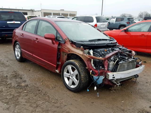 2HGFA16968H523731 - 2008 HONDA CIVIC EXL RED photo 1