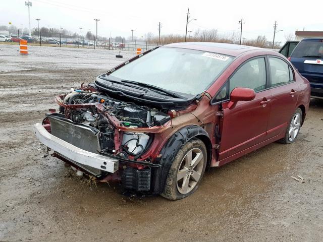 2HGFA16968H523731 - 2008 HONDA CIVIC EXL RED photo 2