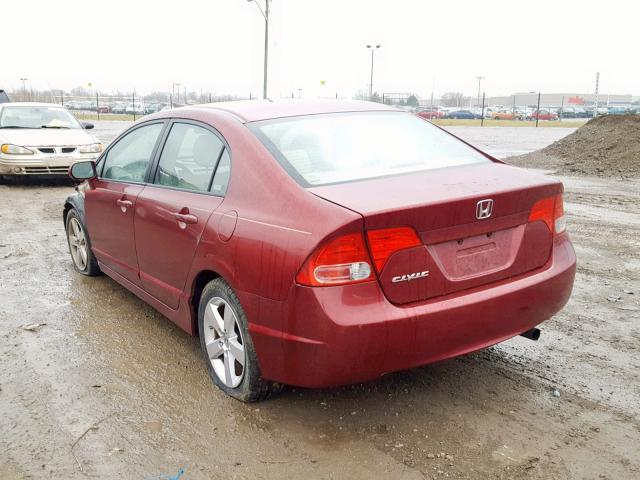 2HGFA16968H523731 - 2008 HONDA CIVIC EXL RED photo 3