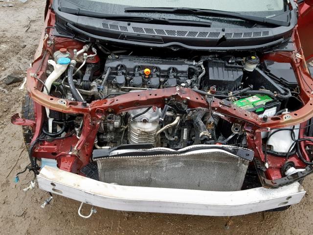 2HGFA16968H523731 - 2008 HONDA CIVIC EXL RED photo 7