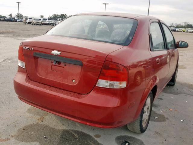 KL1TG52635B432429 - 2005 CHEVROLET AVEO LT RED photo 4