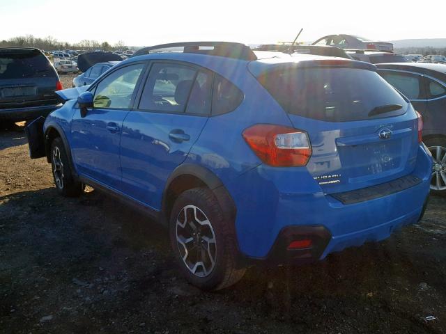 JF2GPABC9G8267609 - 2016 SUBARU CROSSTREK BLUE photo 3