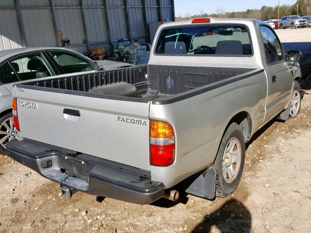 5TENL42N13Z219647 - 2003 TOYOTA TACOMA SILVER photo 4