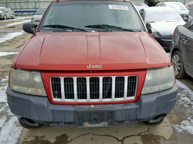 1J4GW48S14C135609 - 2004 JEEP GRAND CHER წითელი ფოტო 10