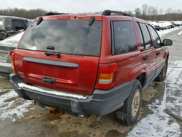 1J4GW48S14C135609 - 2004 JEEP GRAND CHER წითელი ფოტო 4
