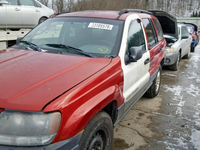 1J4GW48S14C135609 - 2004 JEEP GRAND CHER წითელი ფოტო 9