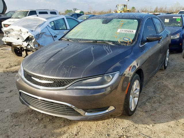 1C3CCCAB3GN102965 - 2016 CHRYSLER 200 LIMITE GRAY photo 2