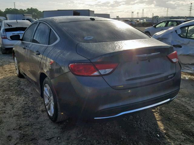 1C3CCCAB3GN102965 - 2016 CHRYSLER 200 LIMITE GRAY photo 3