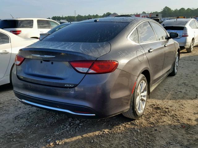 1C3CCCAB3GN102965 - 2016 CHRYSLER 200 LIMITE GRAY photo 4