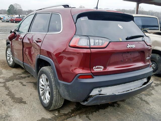 1C4PJLCB5KD290533 - 2019 JEEP CHEROKEE L RED photo 3