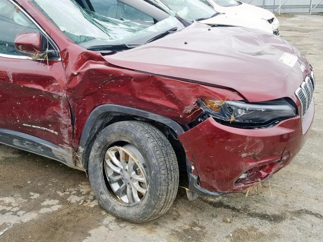 1C4PJLCB5KD290533 - 2019 JEEP CHEROKEE L RED photo 9