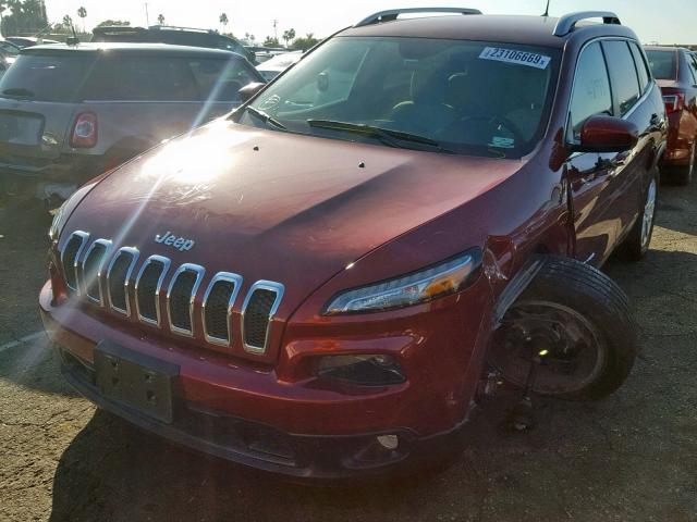 1C4PJLCB3GW208049 - 2016 JEEP CHEROKEE L RED photo 2