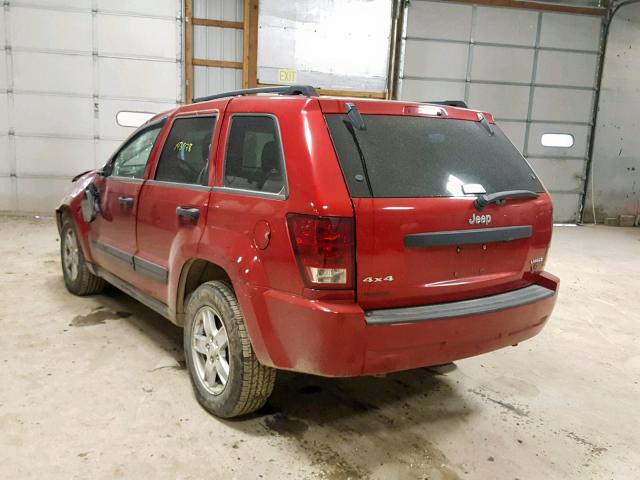 1J4HR48N35C554620 - 2005 JEEP GRAND CHER RED photo 3