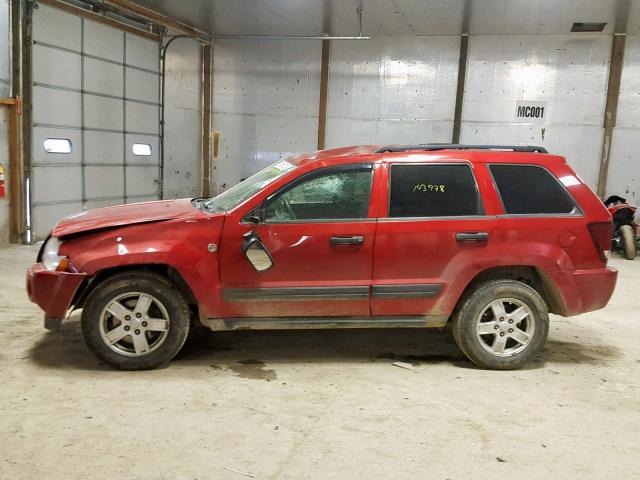 1J4HR48N35C554620 - 2005 JEEP GRAND CHER RED photo 9